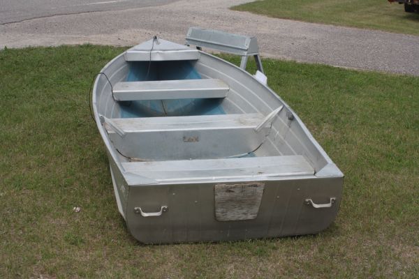 12' aerocraft aluminum row boat! rated for 562# including people ...